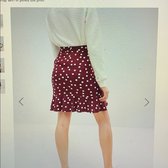 ASOS design petite mini wrap skirt in polka dot - Picture 2 of 3